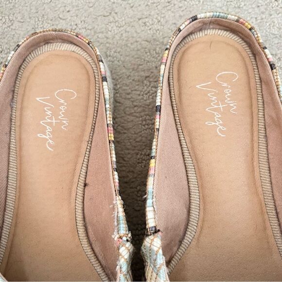 Crown Vintage Lonari Slip On Espadrille Comfort Mule Sandals Shoes - Picture 9 of 9